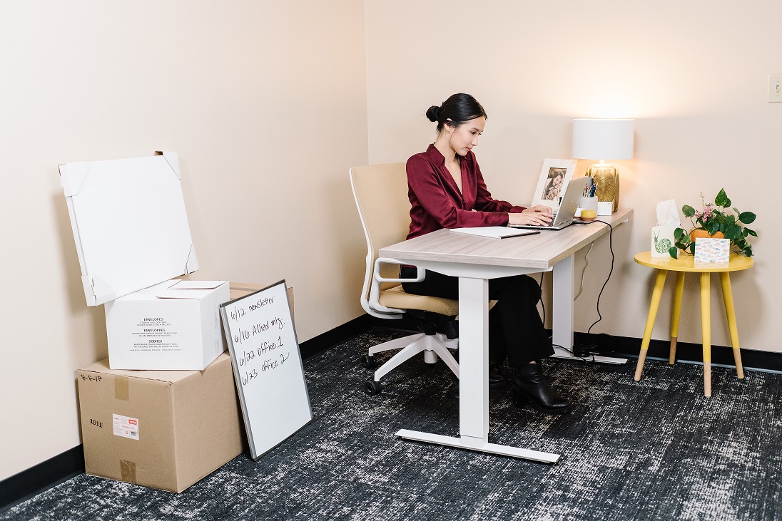 Office packed in preparation for an office move