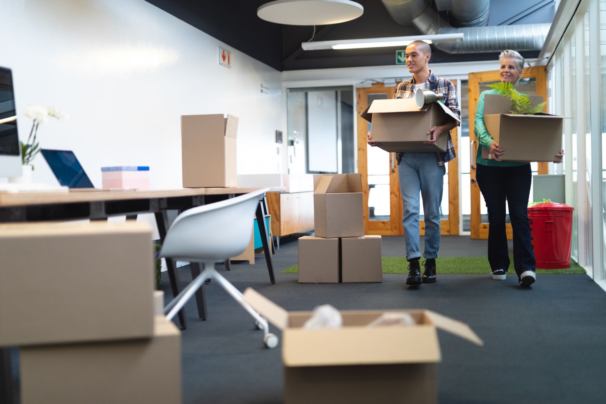 Packing up an office